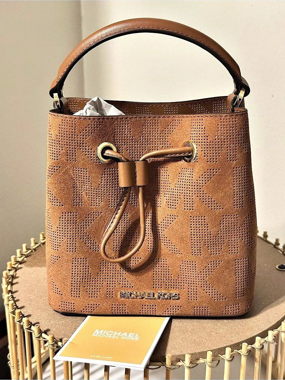 Michael Kors Brown Geometric Shoulder Bag Like New